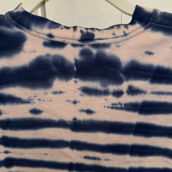 Rails Ramona Tie Dye Striped Sweater Sweatshirt In Indigo Blue and Pink XS - Picture 5 of 7